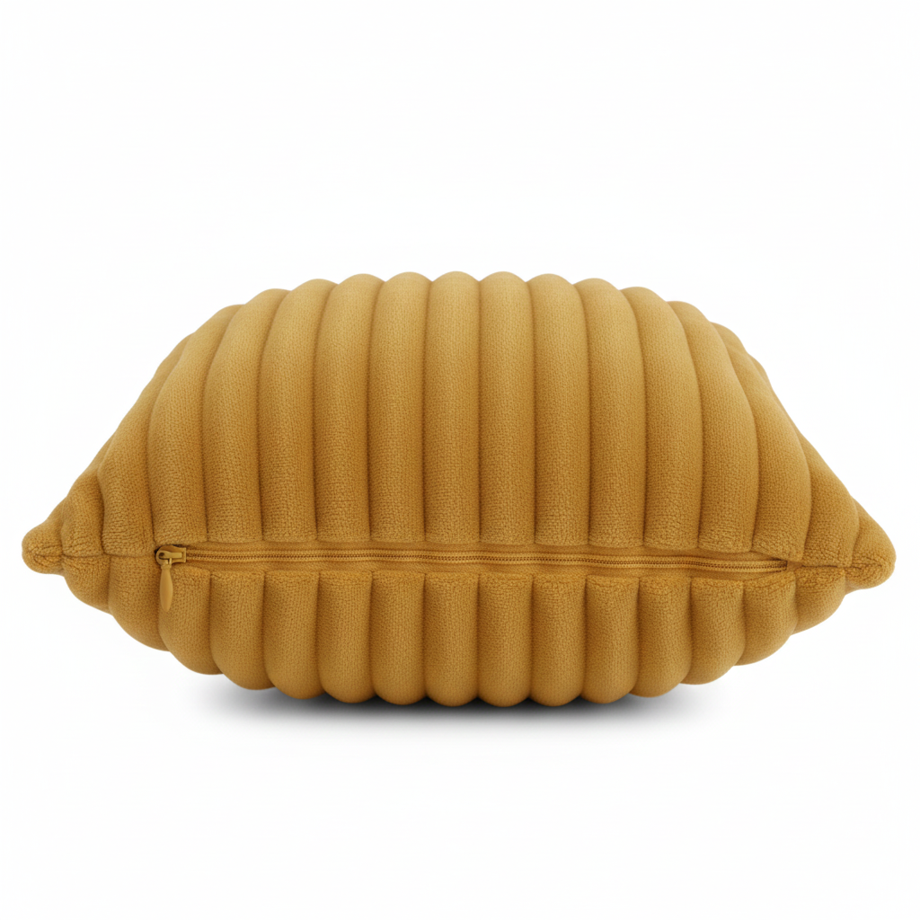 Poszewka sztruks 40x40 musztardowa